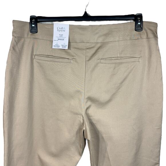 Croft & Barrow SZ 20W Straight Pants Stretch Pull-On Mid-Rise Flat Front Pockets - Picture 4 of 10